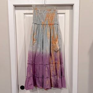 Adorable Small Tie Dye Dress Strapless